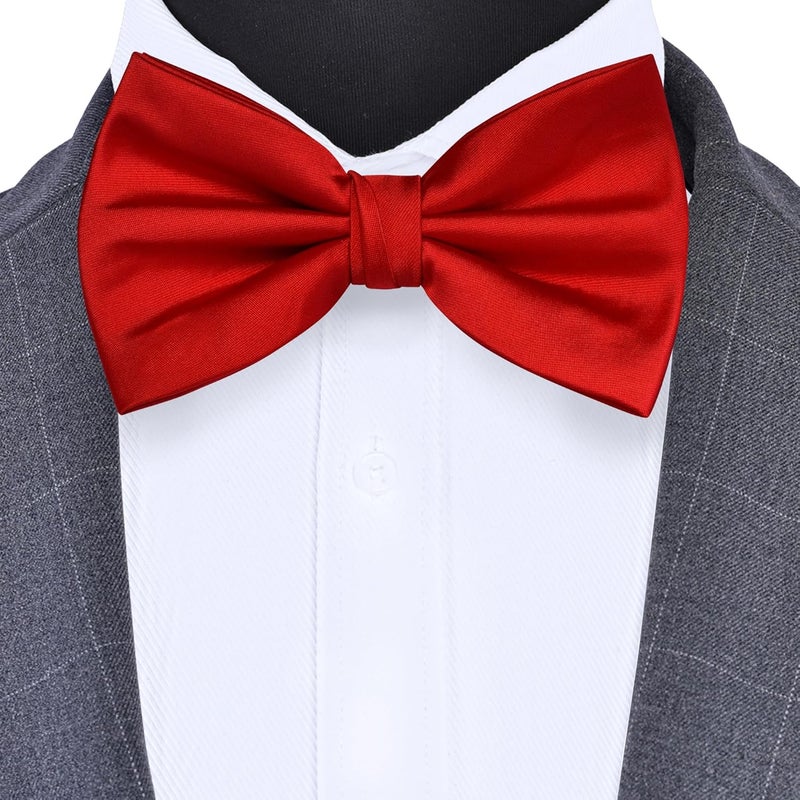 Branduce Mens Solid Color Adjustable Pre-tied Bow Tie for Men Party Wedding - Image 2